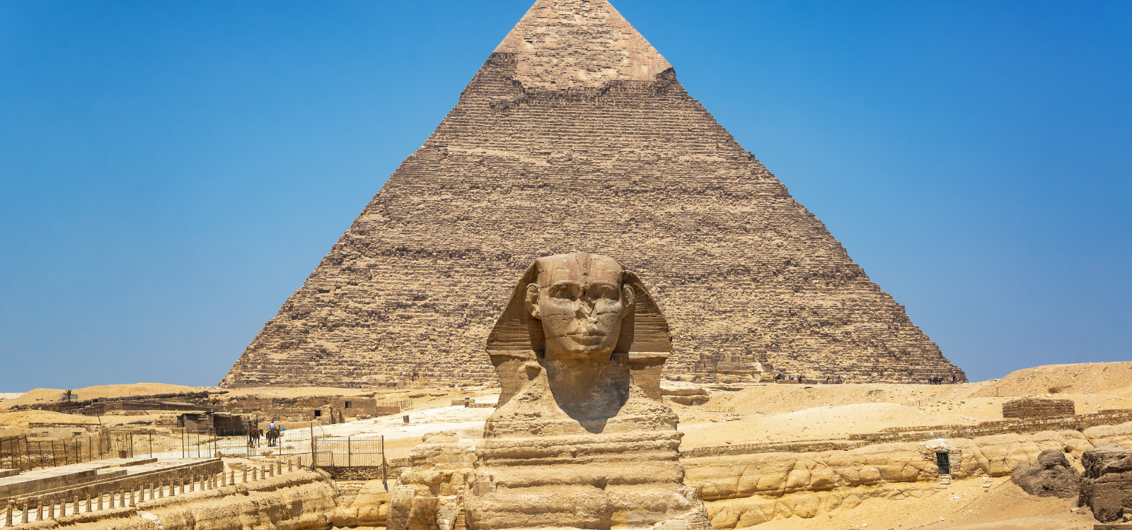 Pyramid and Sphynx in Cairo Egypt