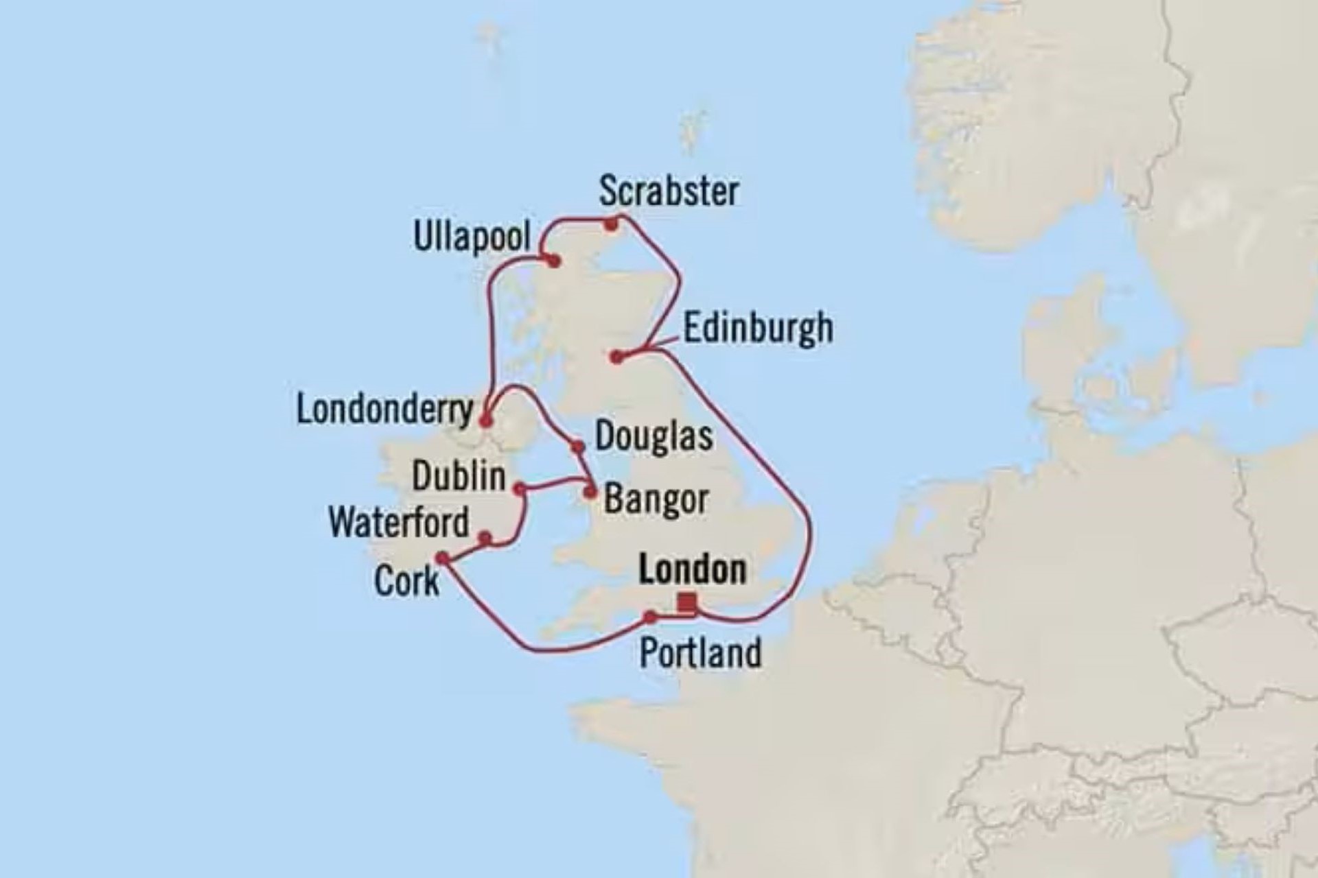 Oceania Marina British isles Itinerary