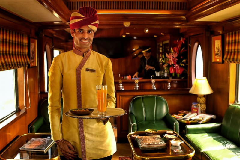 A butler on Maharajas Express Train