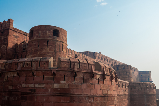 view of the historic red fort in the old delhi